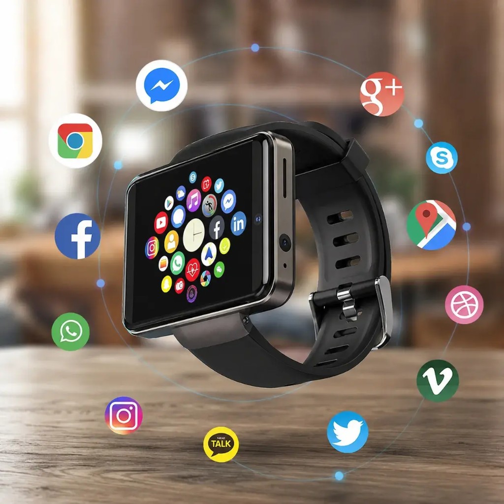 Lunaro smartwatch con app preferite e icone social