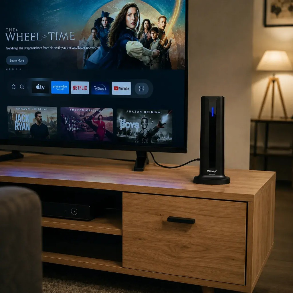 WaveX™: one purchase, no monthly TV fees